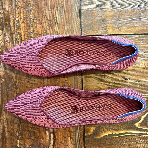 ROTHY’S Fig Python Point flats - Picture 2 of 9